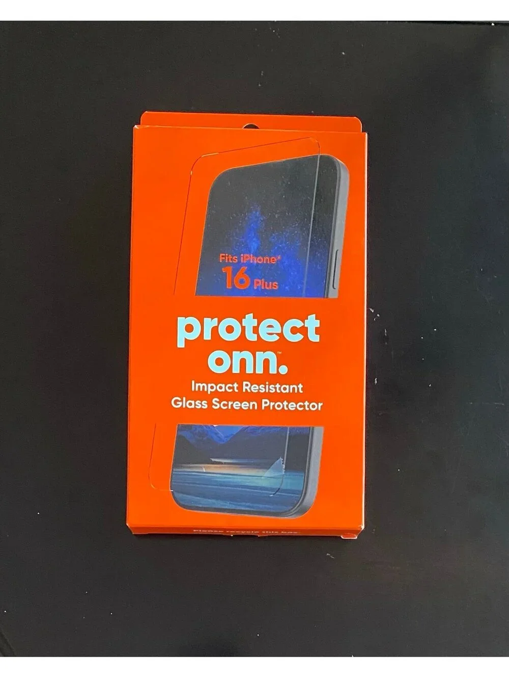 Onn Impact Resistant Glass Screen Protector for iPhone 16 Plus